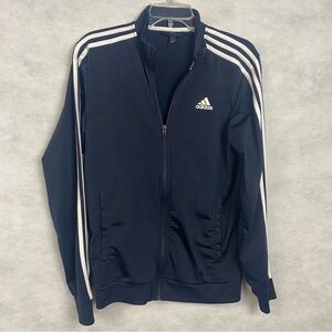 Adidas Dark Blue Jacket with White Accents